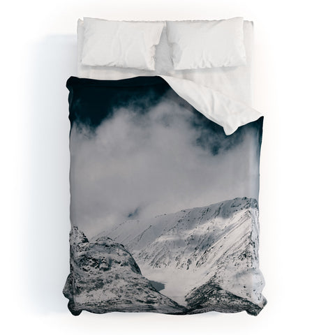 Hannah Kemp Winter Mountain Landscape Duvet Cover