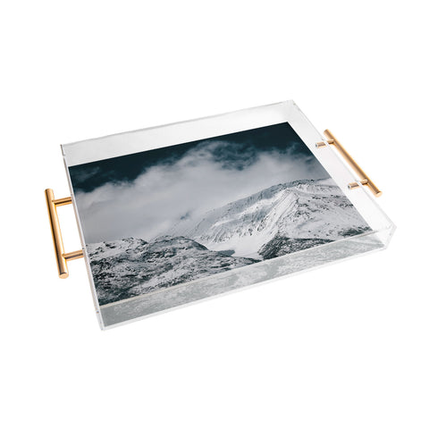 Hannah Kemp Winter Mountain Landscape Acrylic Tray