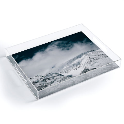 Hannah Kemp Winter Mountain Landscape Acrylic Tray