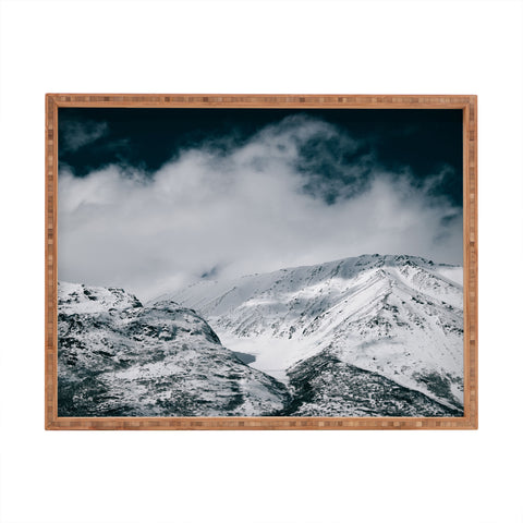 Hannah Kemp Winter Mountain Landscape Rectangular Tray