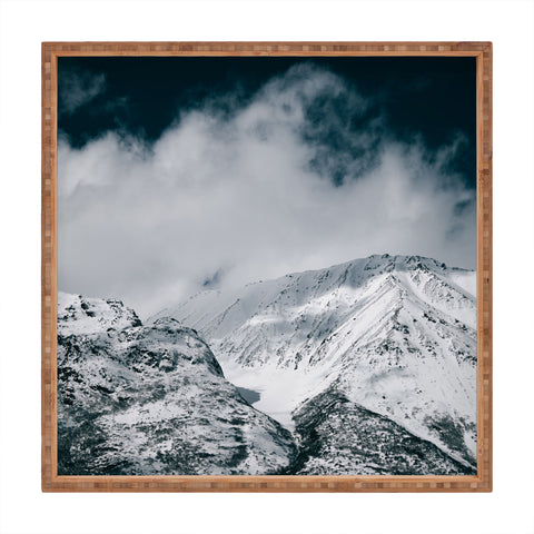 Hannah Kemp Winter Mountain Landscape Square Tray