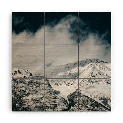 Hannah Kemp Winter Mountain Landscape Wood Wall Mural
