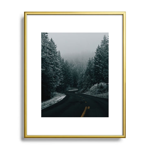 Hannah Kemp Winter Road Metal Framed Art Print