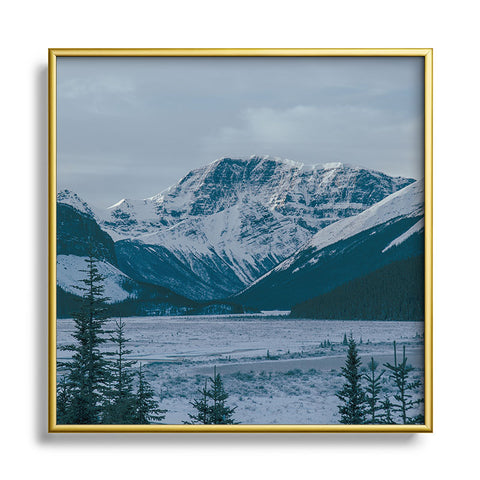 Hannah Kemp Winters Ago Square Metal Framed Art Print