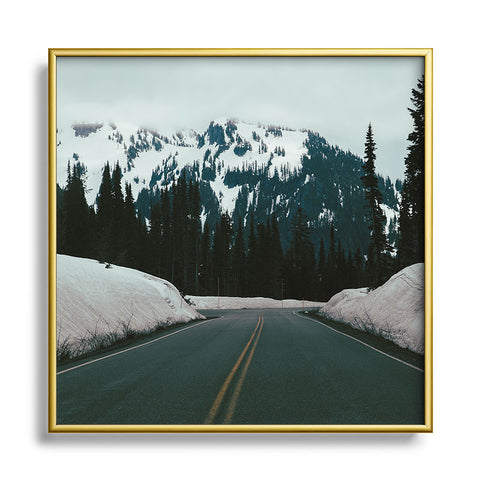 Hannah Kemp Winters End Square Metal Framed Art Print