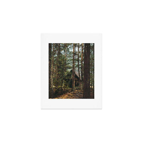Hannah Kemp Woodland Cabin Art Print