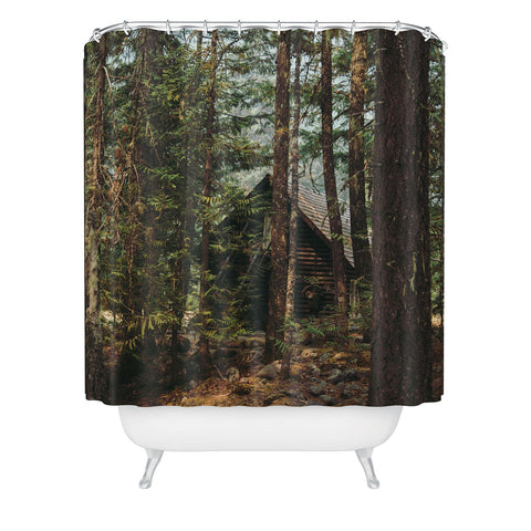Hannah Kemp Woodland Cabin Shower Curtain