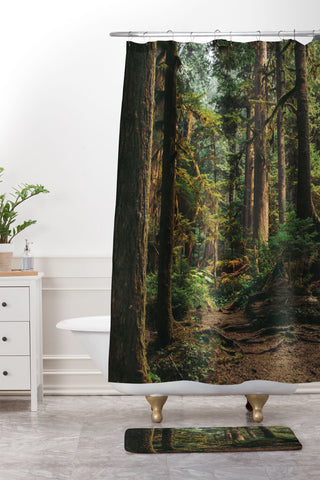 Hannah Kemp Woodland Landscape II Shower Curtain And Mat