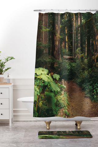 Hannah Kemp Woodland Landscape Shower Curtain And Mat