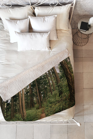 Hannah Kemp Woodland Trail Fleece Throw Blanket