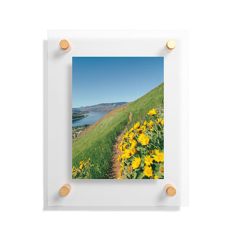 Hannah Kemp Yellow Flower Path Floating Acrylic Print