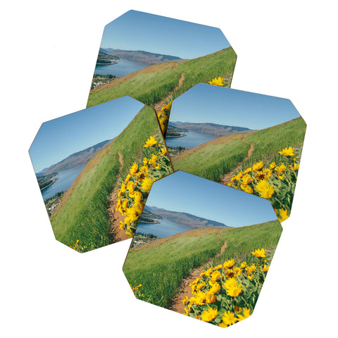 Hannah Kemp Yellow Flower Path Coaster Set