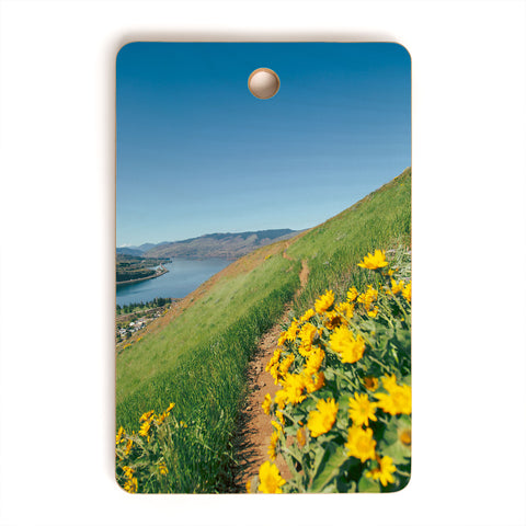 Hannah Kemp Yellow Flower Path Cutting Board Rectangle
