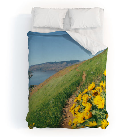 Hannah Kemp Yellow Flower Path Duvet Cover