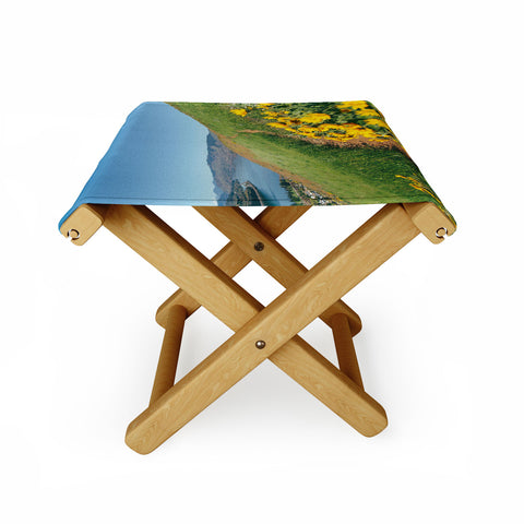 Hannah Kemp Yellow Flower Path Folding Stool