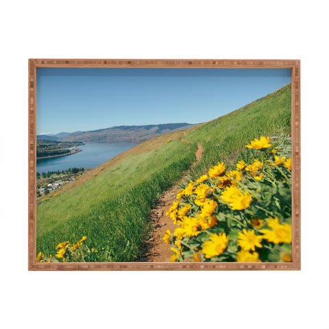 Hannah Kemp Yellow Flower Path Rectangular Tray