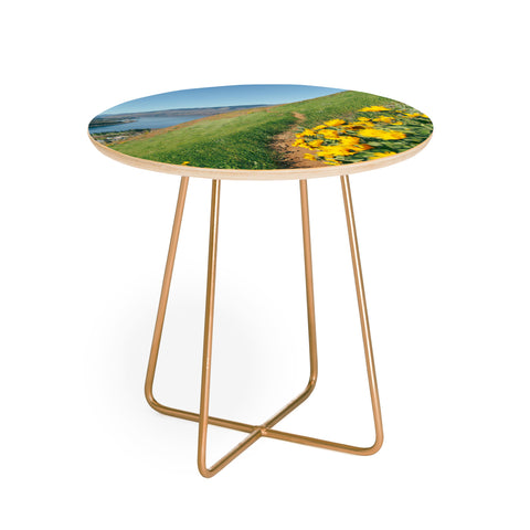Hannah Kemp Yellow Flower Path Round Side Table
