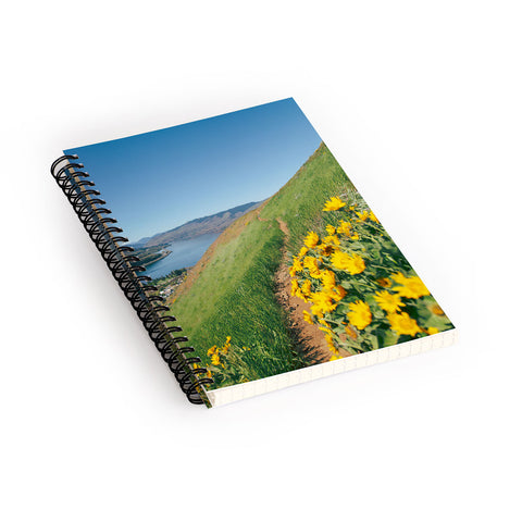 Hannah Kemp Yellow Flower Path Spiral Notebook