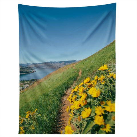 Hannah Kemp Yellow Flower Path Tapestry