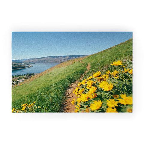 Hannah Kemp Yellow Flower Path Welcome Mat