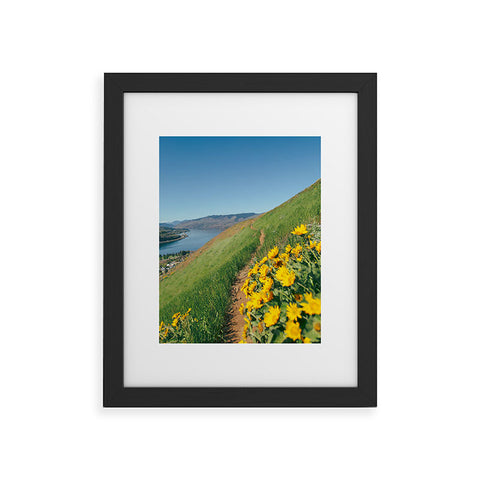 Hannah Kemp Yellow Flower Path Framed Art Print