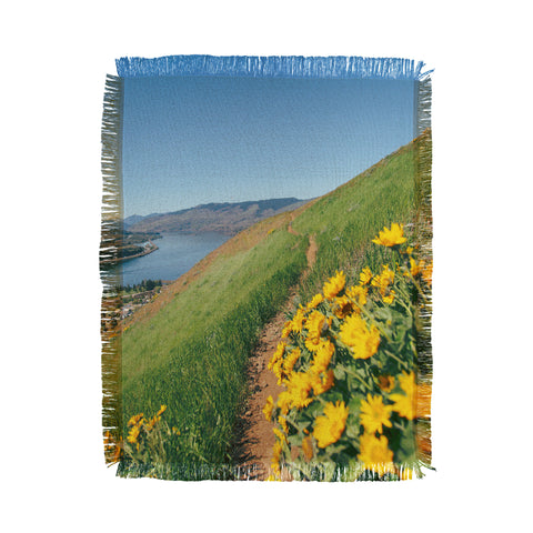 Hannah Kemp Yellow Flower Path Throw Blanket