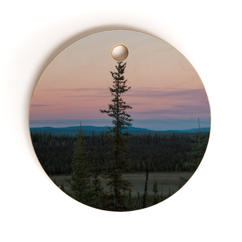 Hannah Kemp Yukon Evening Cutting Board Round