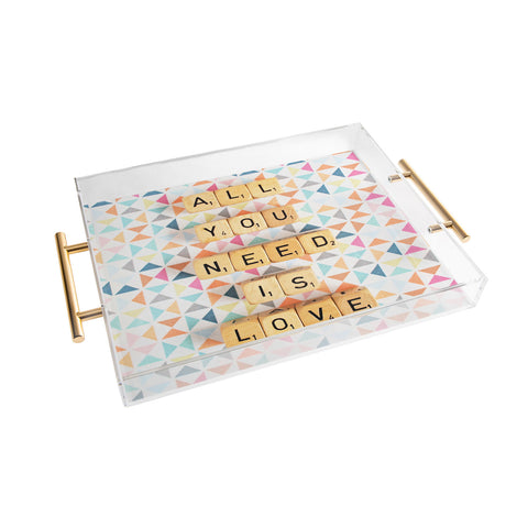 Happee Monkee All You Need Is Love 2 Acrylic Tray