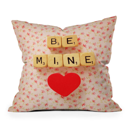 Happee Monkee Be Mine Outdoor Throw Pillow