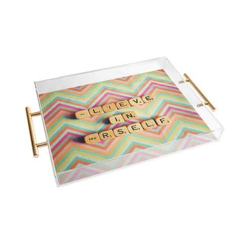 Happee Monkee Believe In Yourself Acrylic Tray