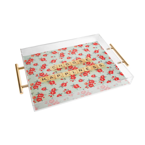 Happee Monkee Choose Happiness Acrylic Tray
