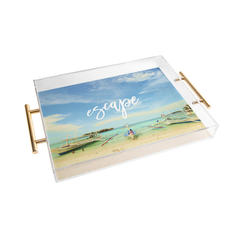 Happee Monkee Escape Beach Series Acrylic Tray