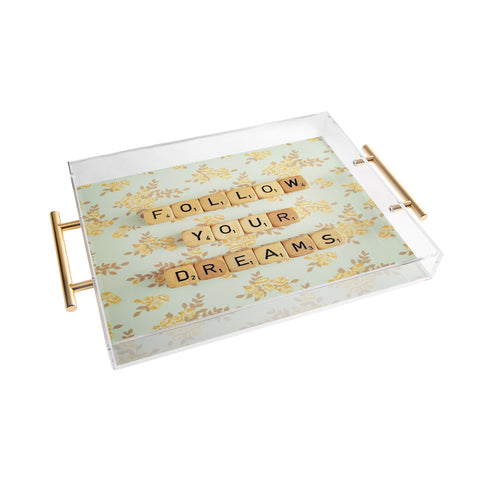 Happee Monkee Follow Your Dreams Acrylic Tray