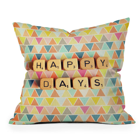 Happee Monkee Happy Days Outdoor Throw Pillow