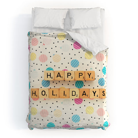 Happee Monkee Happy Holiday Baubles Duvet Cover
