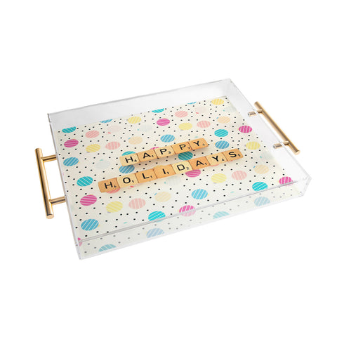 Happee Monkee Happy Holiday Baubles Acrylic Tray