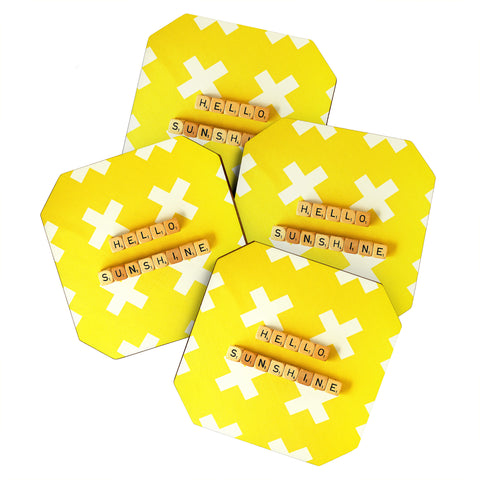 Happee Monkee Hello Sunshine Scrabble Coaster Set