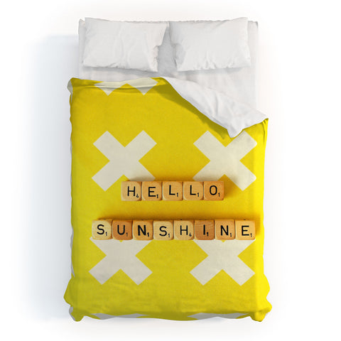 Happee Monkee Hello Sunshine Scrabble Duvet Cover