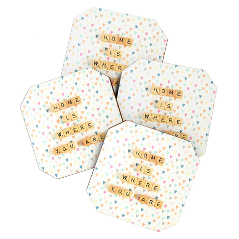 Happee Monkee Home Where You Are Coaster Set