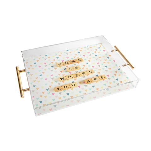 Happee Monkee Home Where You Are Acrylic Tray