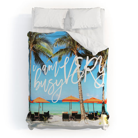 Happee Monkee I Am Very Busy Beach Series Duvet Cover
