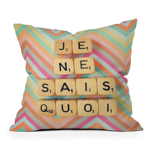 Happee Monkee Je Ne Sais Quoi Outdoor Throw Pillow