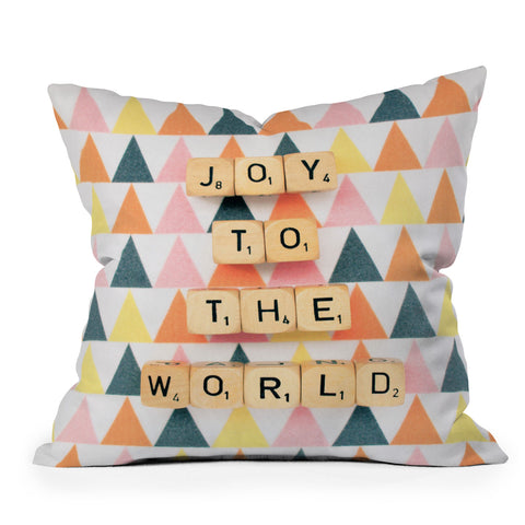 Happee Monkee Joy To The World Outdoor Throw Pillow