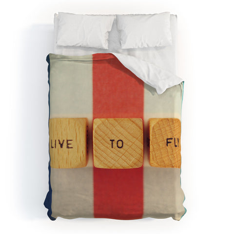 Happee Monkee Live To Fly Duvet Cover