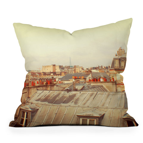 Happee Monkee Living in Paris Outdoor Throw Pillow