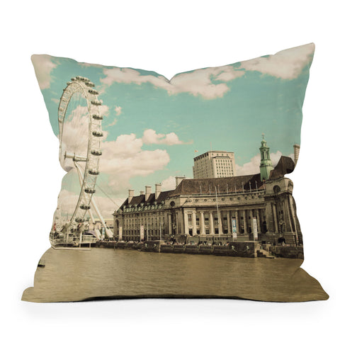 Happee Monkee London Eye Love You Outdoor Throw Pillow