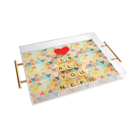 Happee Monkee Love Is All You Need Acrylic Tray
