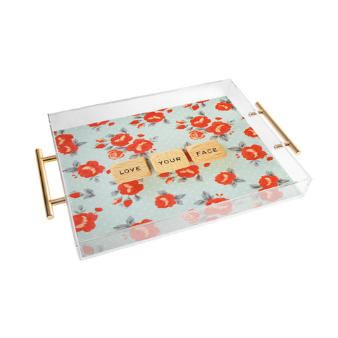Happee Monkee Love Your Face Acrylic Tray