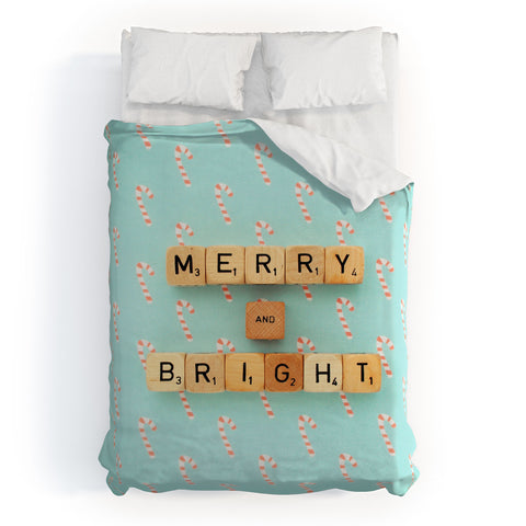 Happee Monkee Merry and Bright Candy Canes Duvet Cover