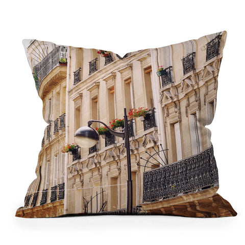 Happee Monkee Paris Balconies Outdoor Throw Pillow